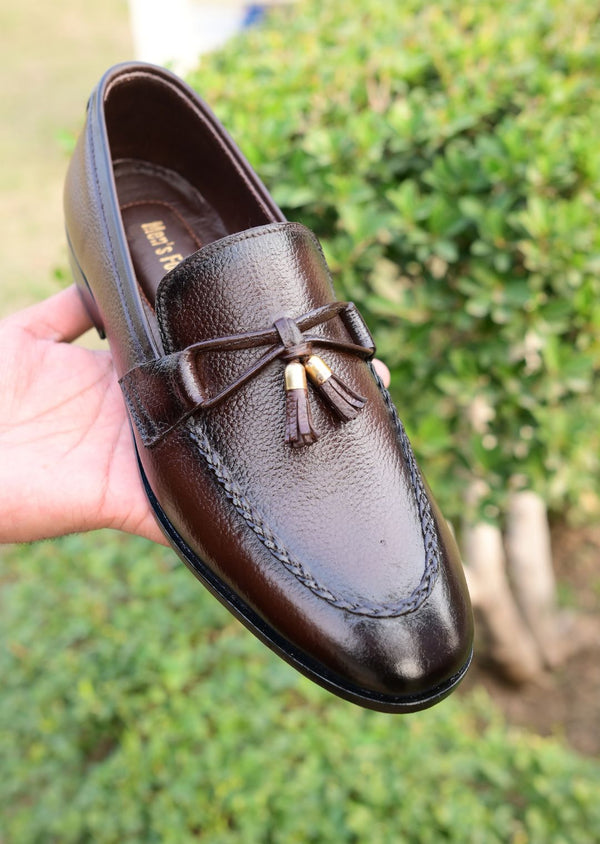 Brown Mild Tussle Leather Loafer