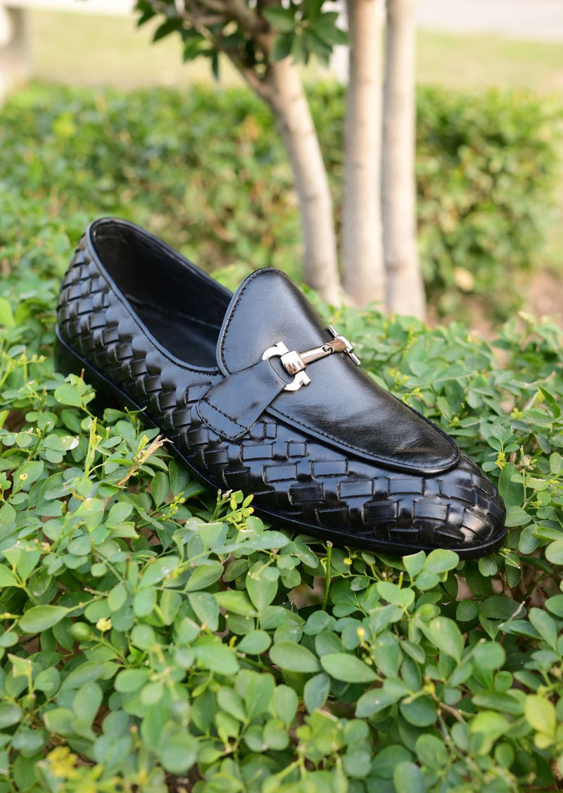 4165- Side Knitted Leather Loafer